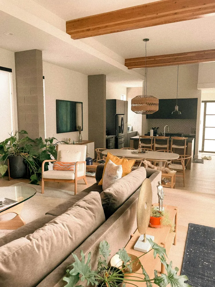 A welcoming home with an open living and dining space
